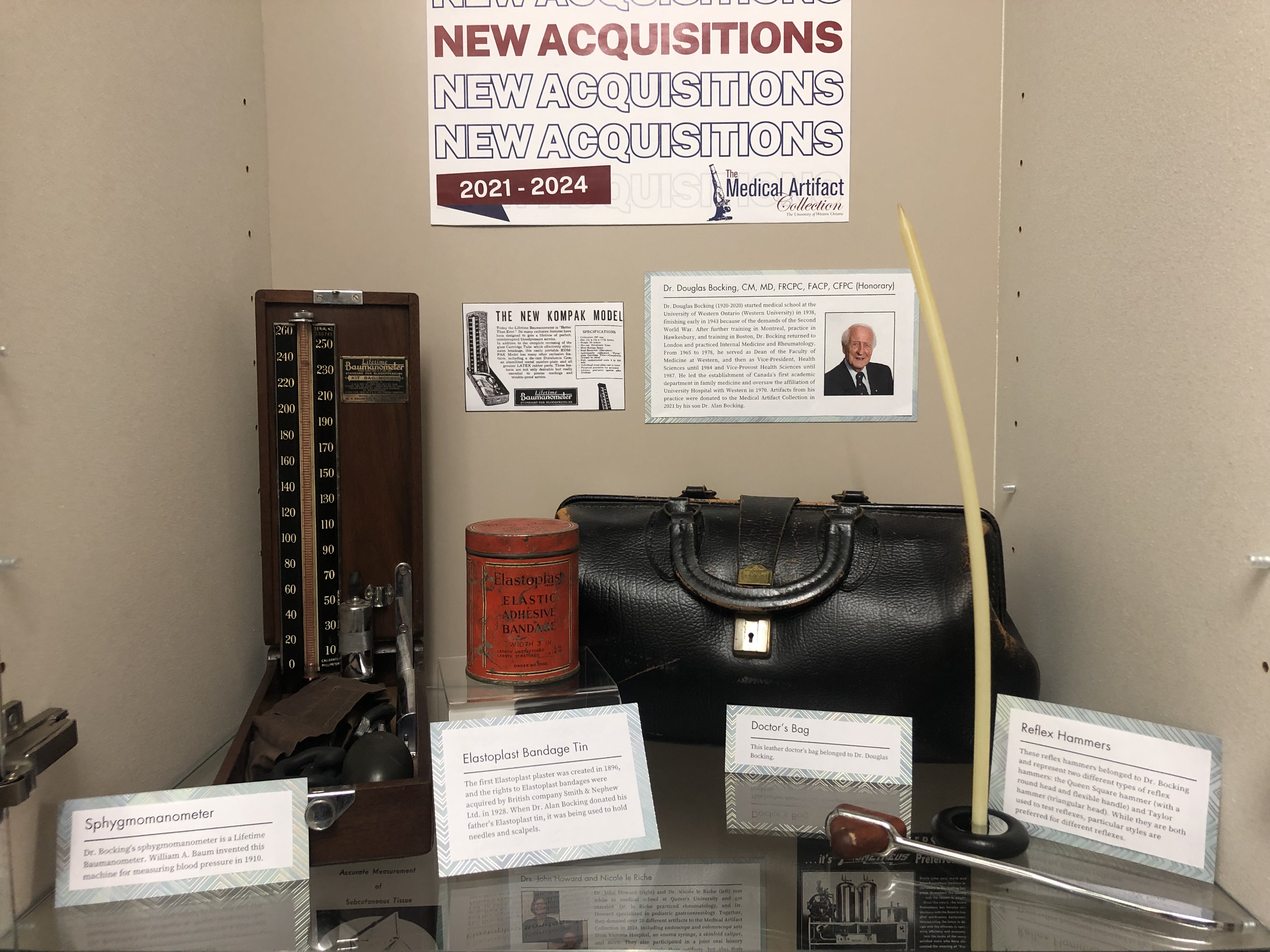 Top shelf of display case